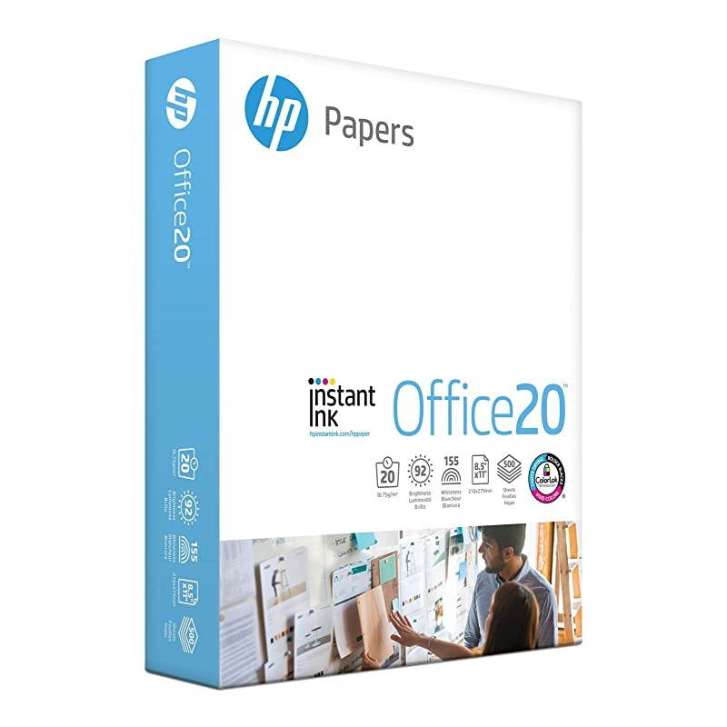 Printer 85x11 Office 20 lb 1 Ream 500 Sheets 92 Bright Made in USA FSC Certified Copy Paper Compatible 112150R