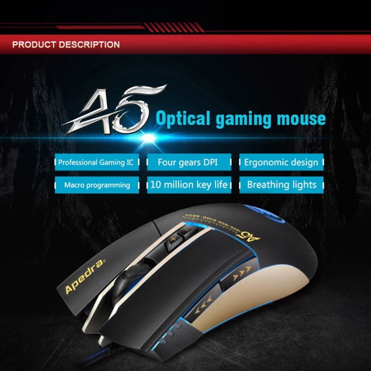 SUNSKY Wired USB Optical Mouse PC Mouse Gaming High Precision Gaming Mouse for Computer PC Laptop Mice with LED Light