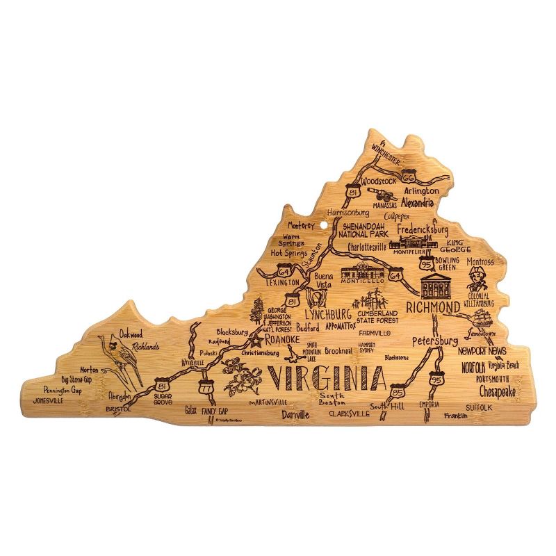 Picnic at Ascot Bamboo Butcher Block  13" x 13"