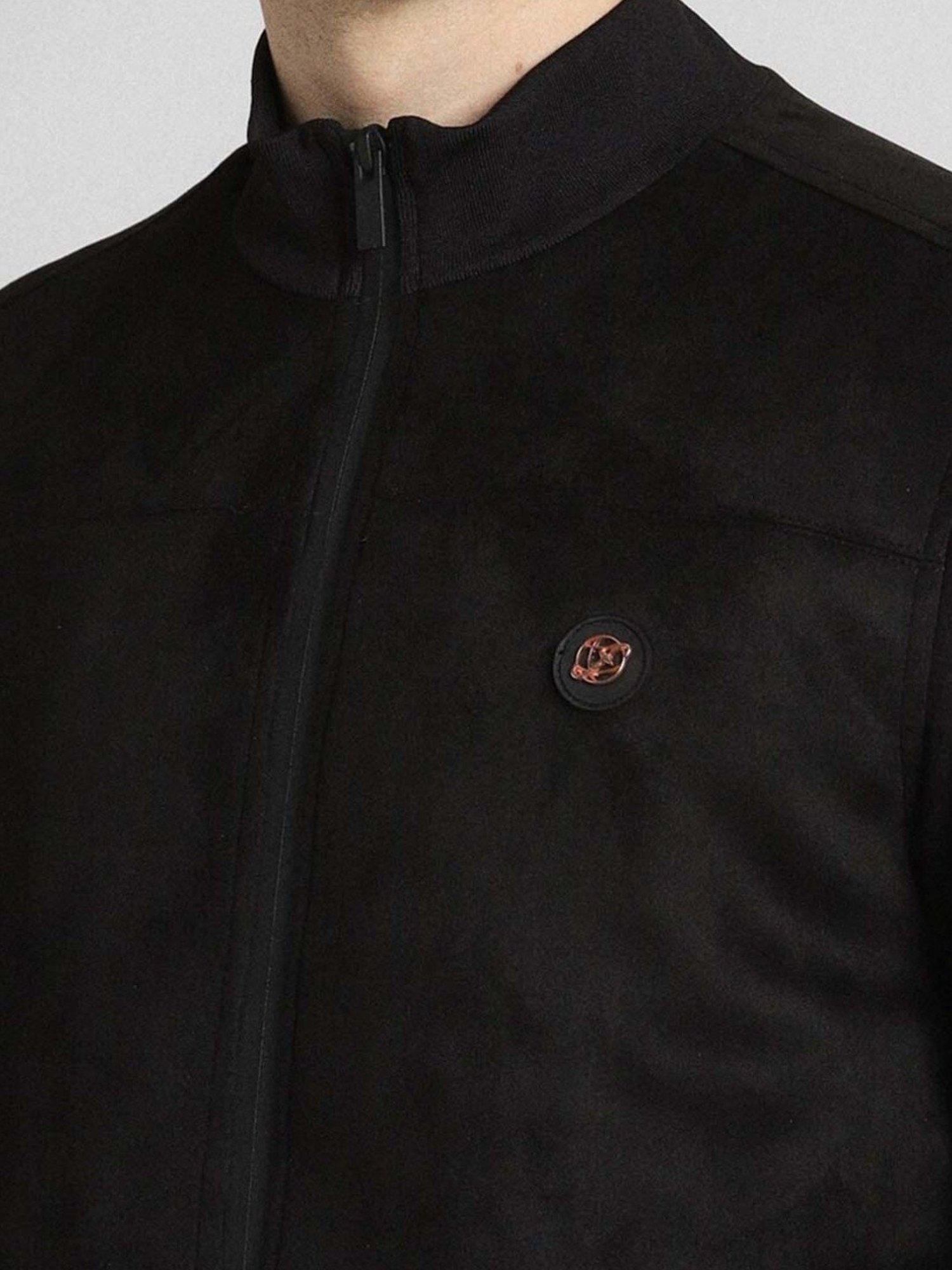 Simon Carter London Black Regular Fit Bomber Jacket