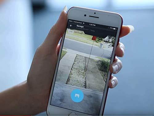 Momentum NIRO Wi-Fi Garage Door Opener with Camera and Smartphone Control | Motion Zone Detection, 2-Way Audio, Open/Close/Live Video/Free Cloud Storage, Remote Control with iPhone or Android | Black