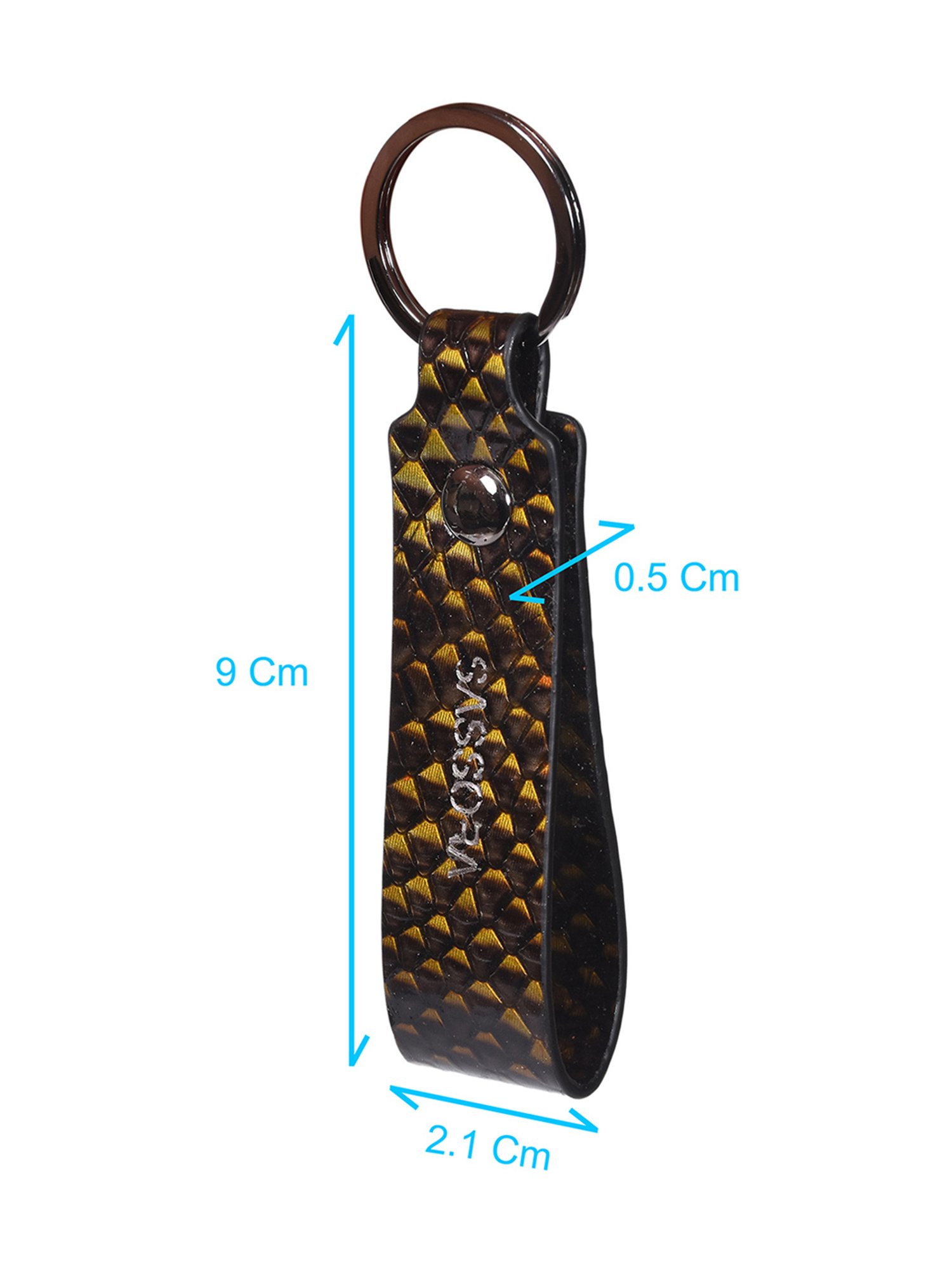 SASSORA Multicolor Leather Keychain Key Ring Holders Anniversary Gift, Birthday Gift - Pack of 2