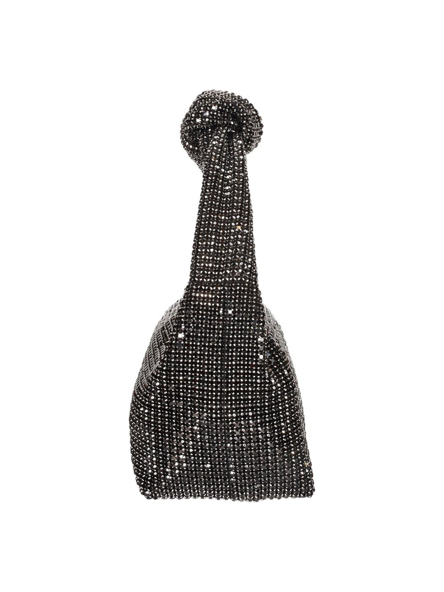 SASSORA RIM Black Leather Embellished small Handbag