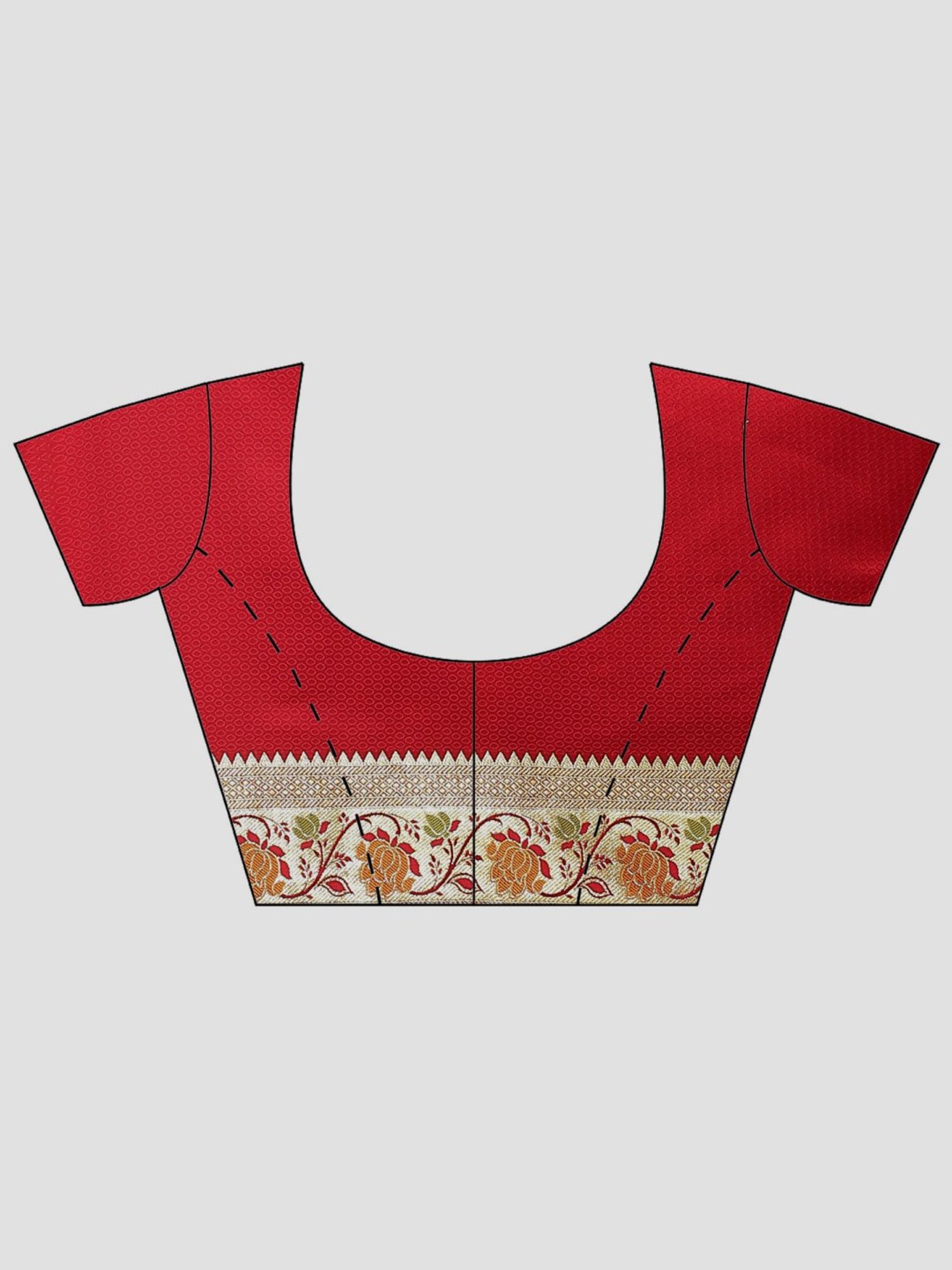 Banarasi Silk Works Maroon Woven Saree With Unstitched Blouse