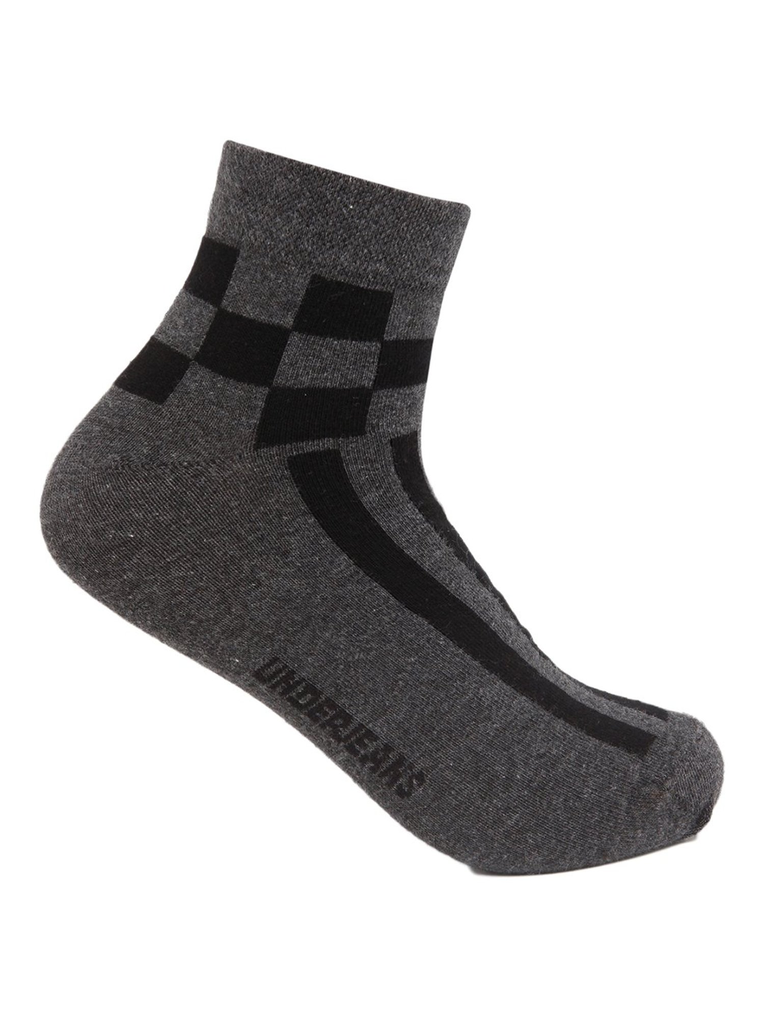 UnderJeans by Spykar Grey Printed Socks