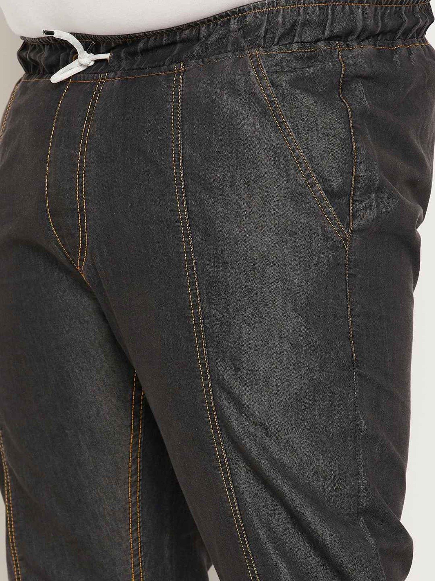 Bigbanana Shine Black Cotton Regular Fit Trousers