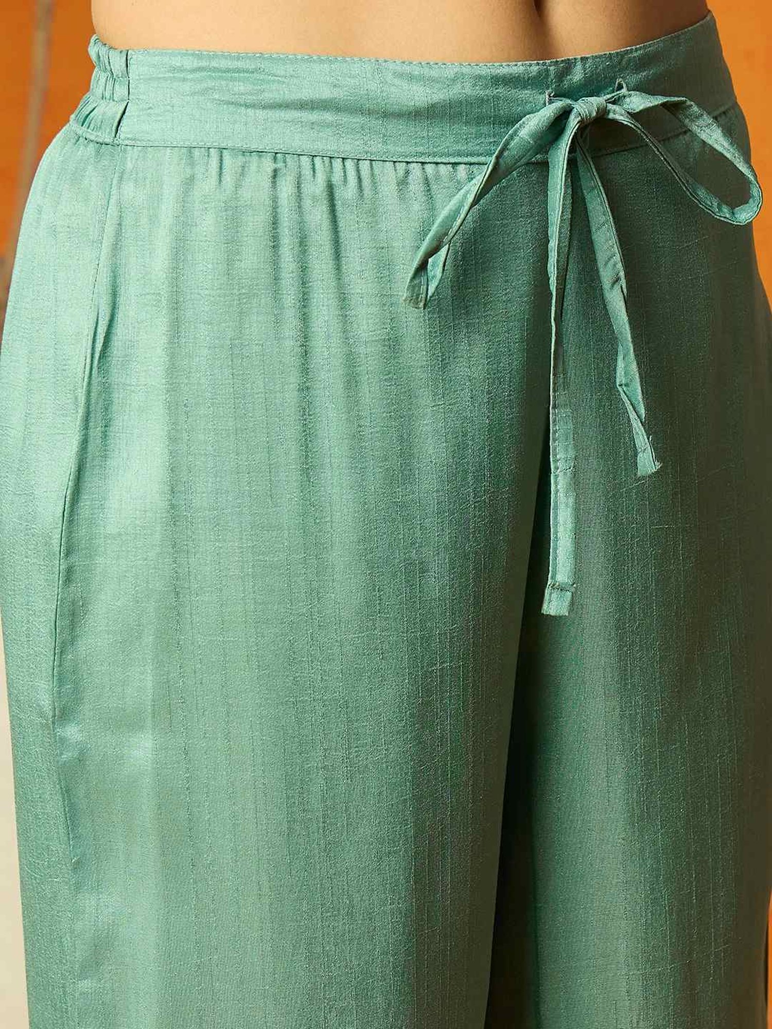 URBAN MYSTIC Black Rayon Embroidered Kurta & Sharara Set