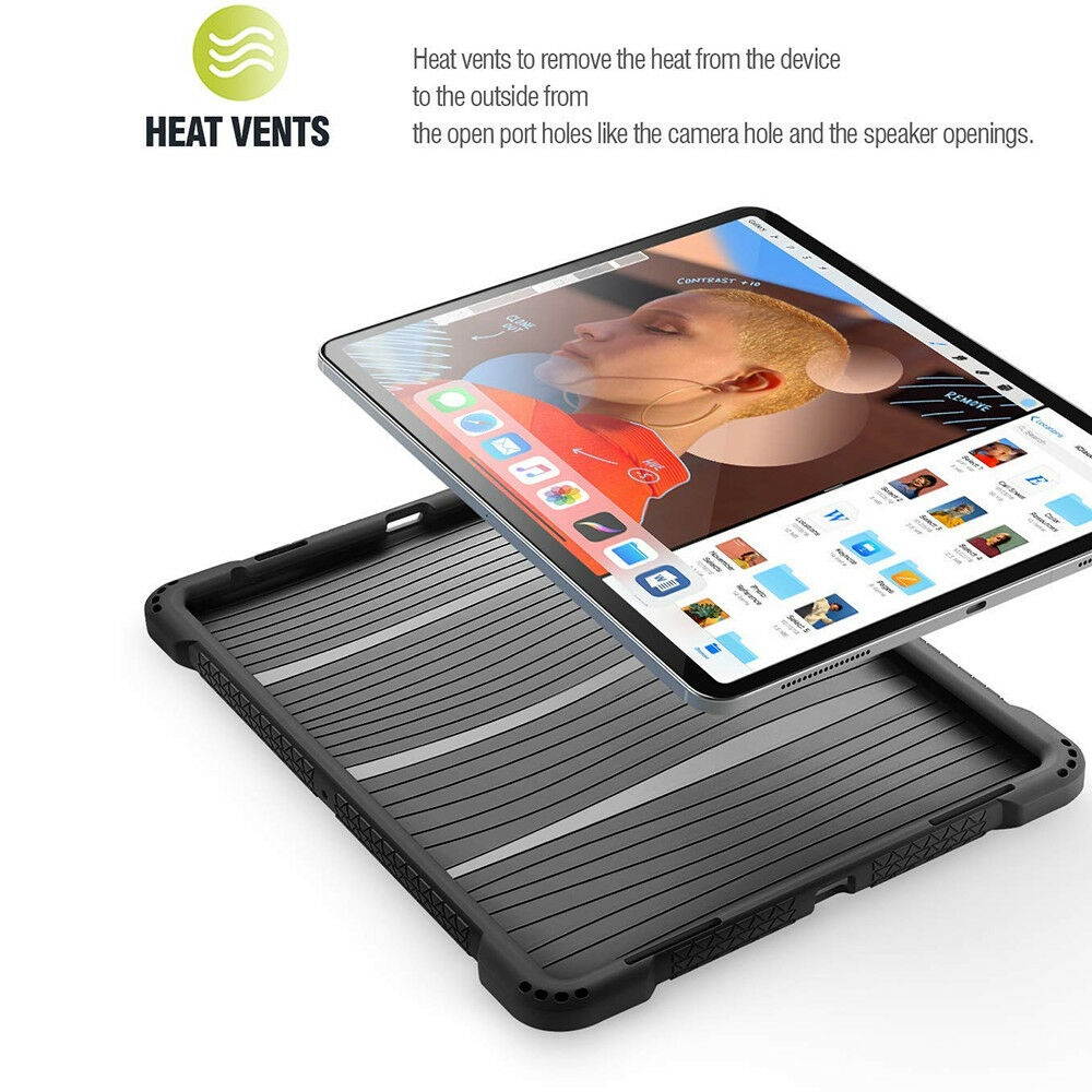 Case For Apple iPad Pro 12.9 Tablet Flexible Shockproof Silicone Cover Black