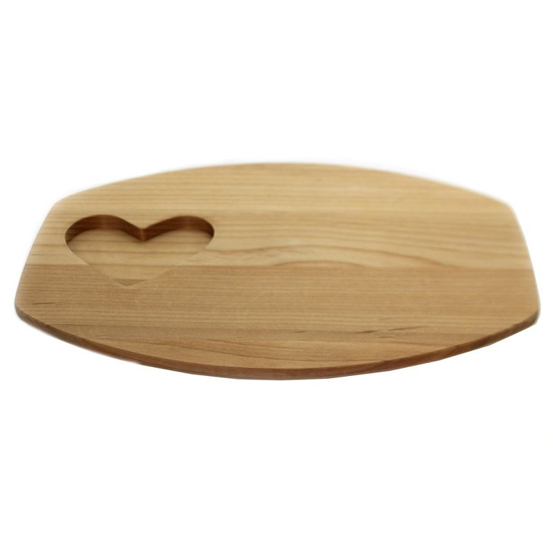 Tabletop 9.0" Love On Board Small Wood Heart Dips Nuts Inspired Generations Llc  -  Serving Bowls