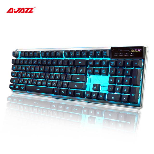 Original Ajazz AK6 Wired Membrane Keyboards With 3 Colorful Backlights With 19-keys Anti-ghosting Double-shot Molding Design