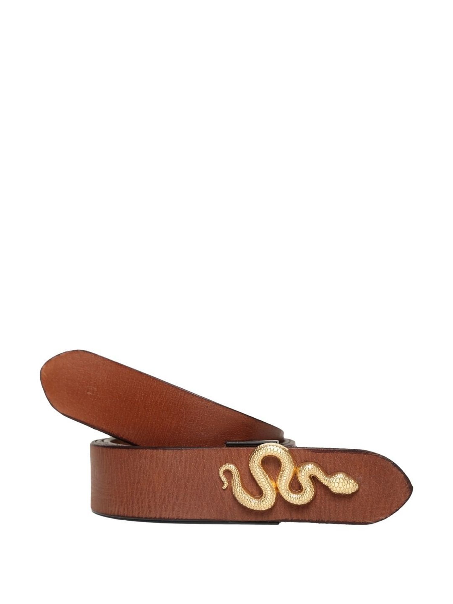 Fossil Julian Black Leather Solid Waist Belt