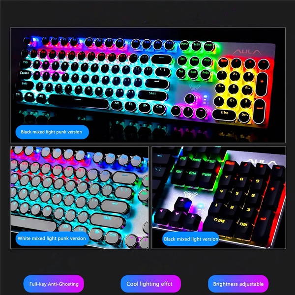 Glorious Modular Mechanical Gaming Keyboard (GMMK)- Barebone Edition (DIY Assembly Required) (Full Size, Black) + Glorious Black Aura Keycaps (Bundle)