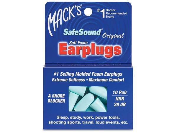 Macks 360000 Ear Care Safesound Earplugs - 10 Pair
