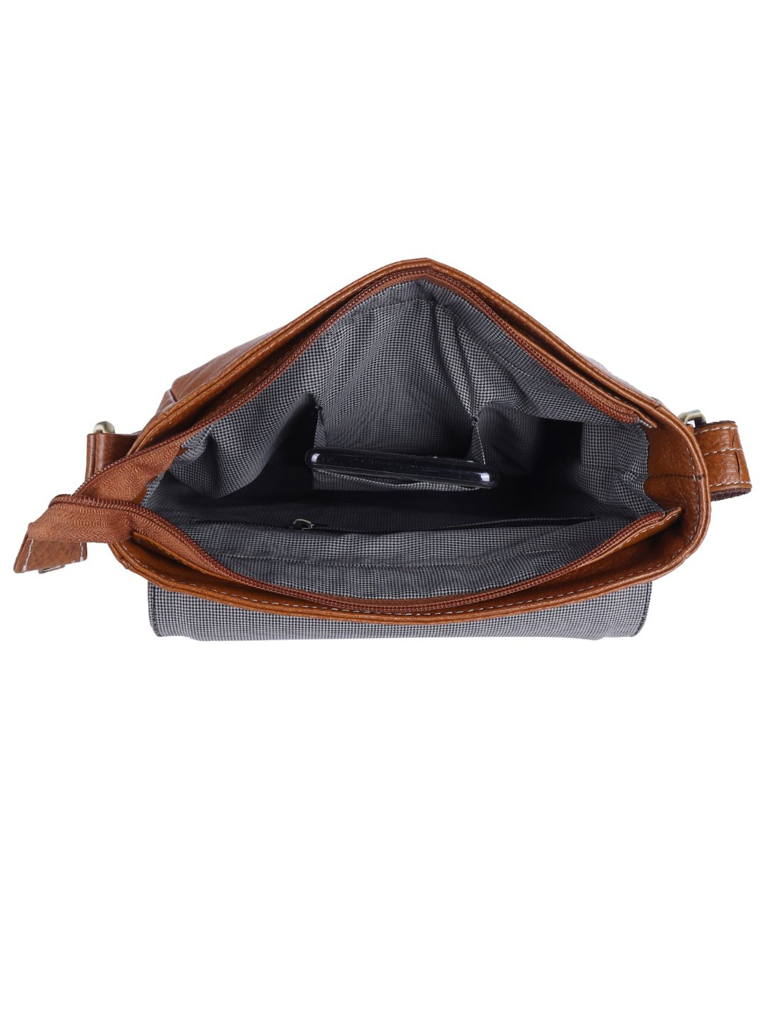 HiLEDER Pure Genuine Leather Messenger Shoulder Sling Cross Body Office Bag for Men and Women,Tan