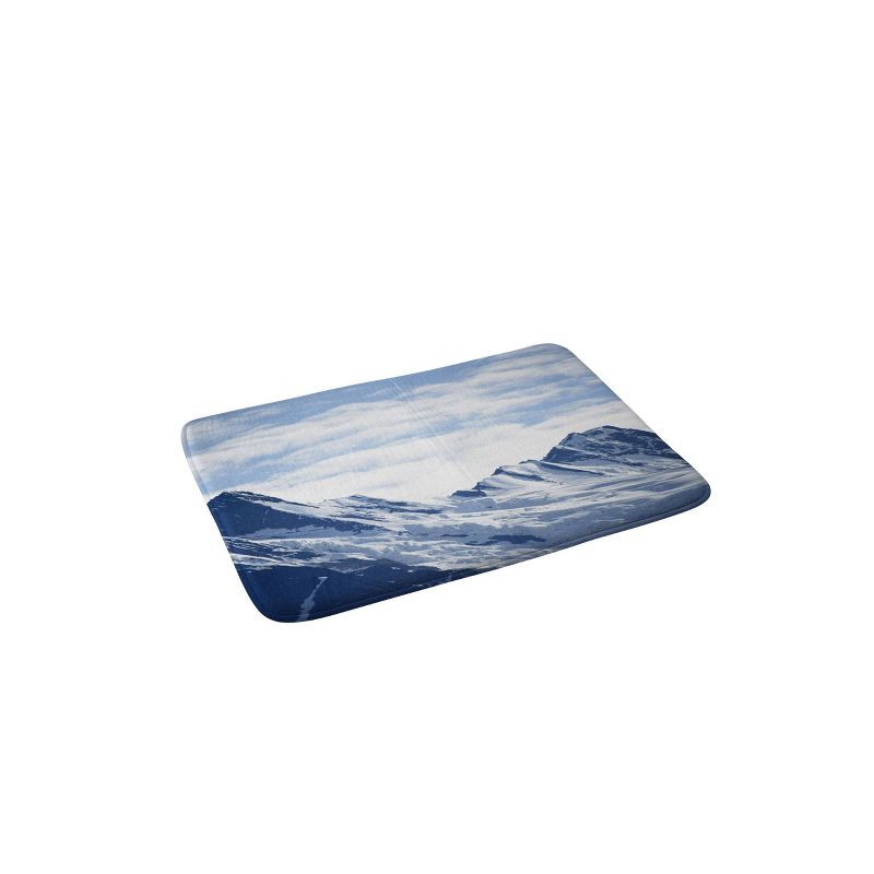 2pc Solid Memory Foam Shag Bath Mat Set Blue - Yorkshire Home