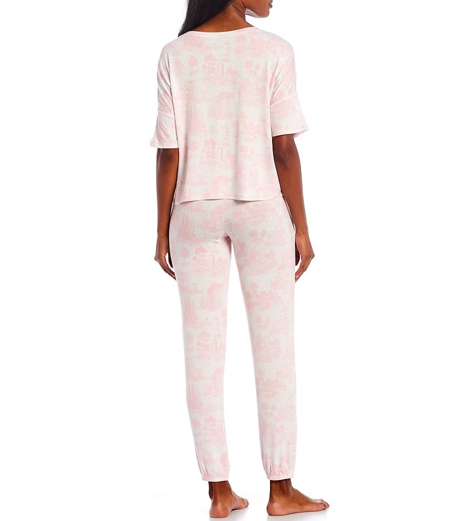 Honeydew Intimates Toile Print French Terry Coordinating Pajama Set