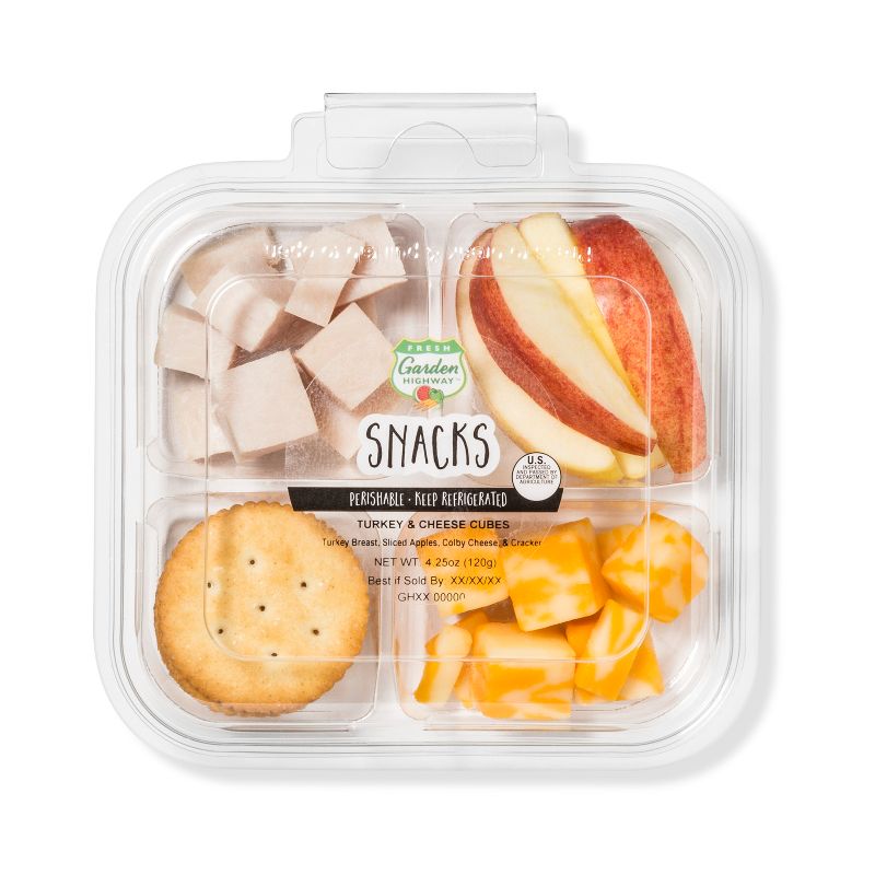 Fresh Garden Highway Turkey & Cheese Cube Snacker - 4.25oz