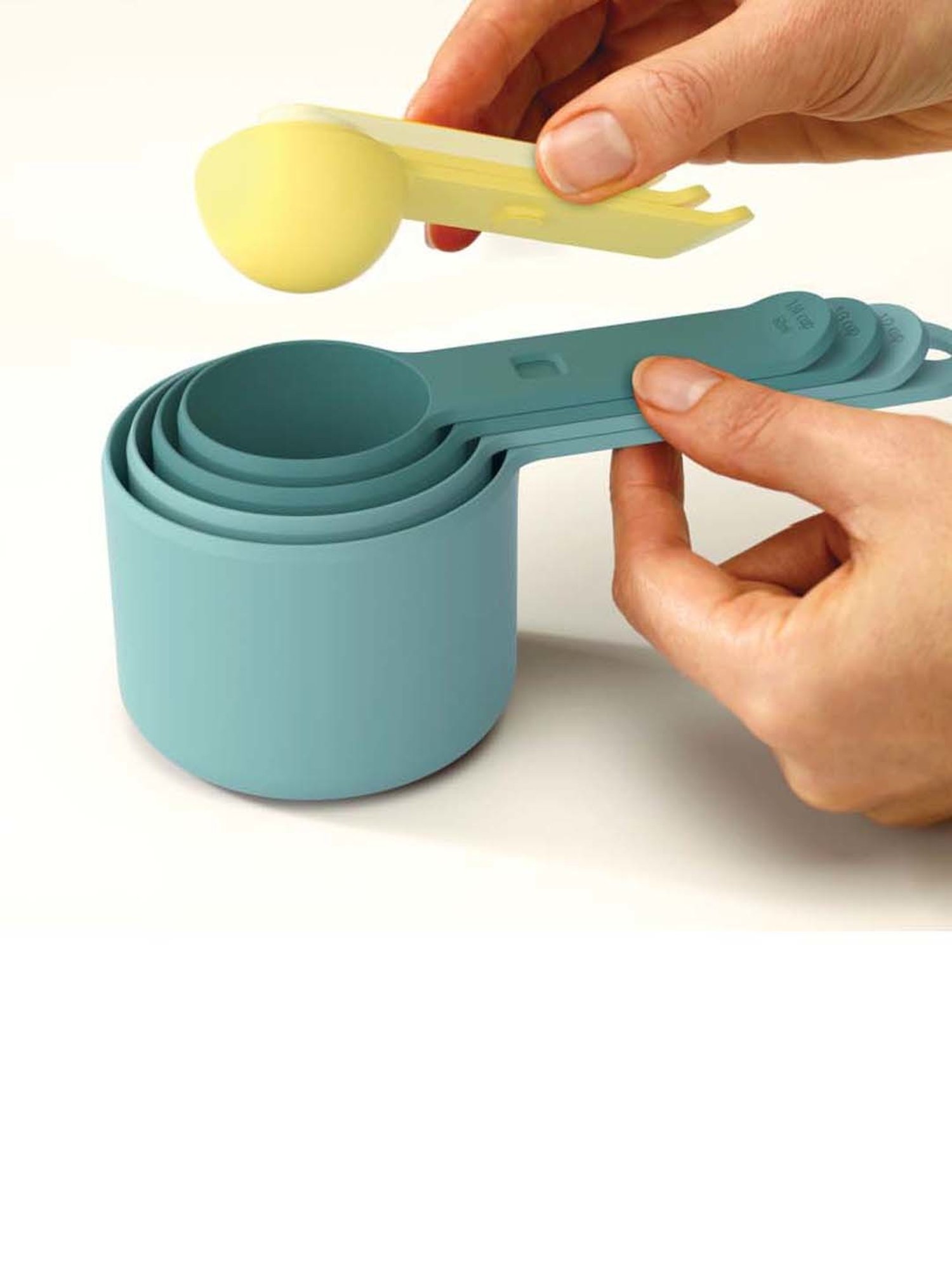 Joseph Joseph Teal Blue & Yellow Plastic Measuring Spoon - Set of 8