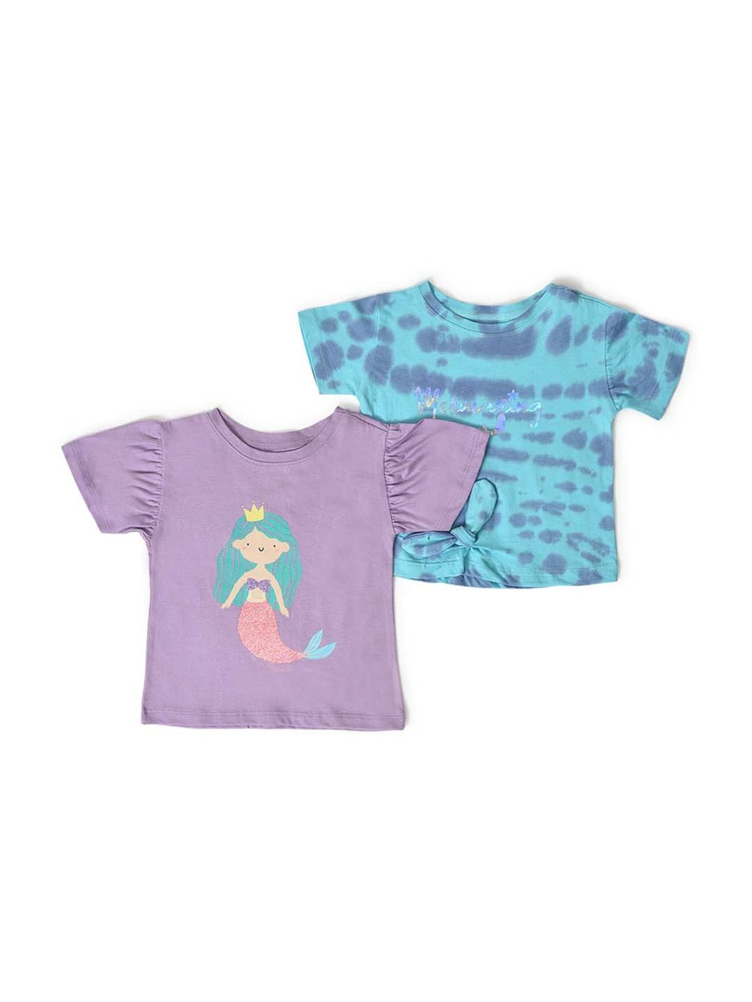 MiArcus Kids Purple & Blue Printed Top