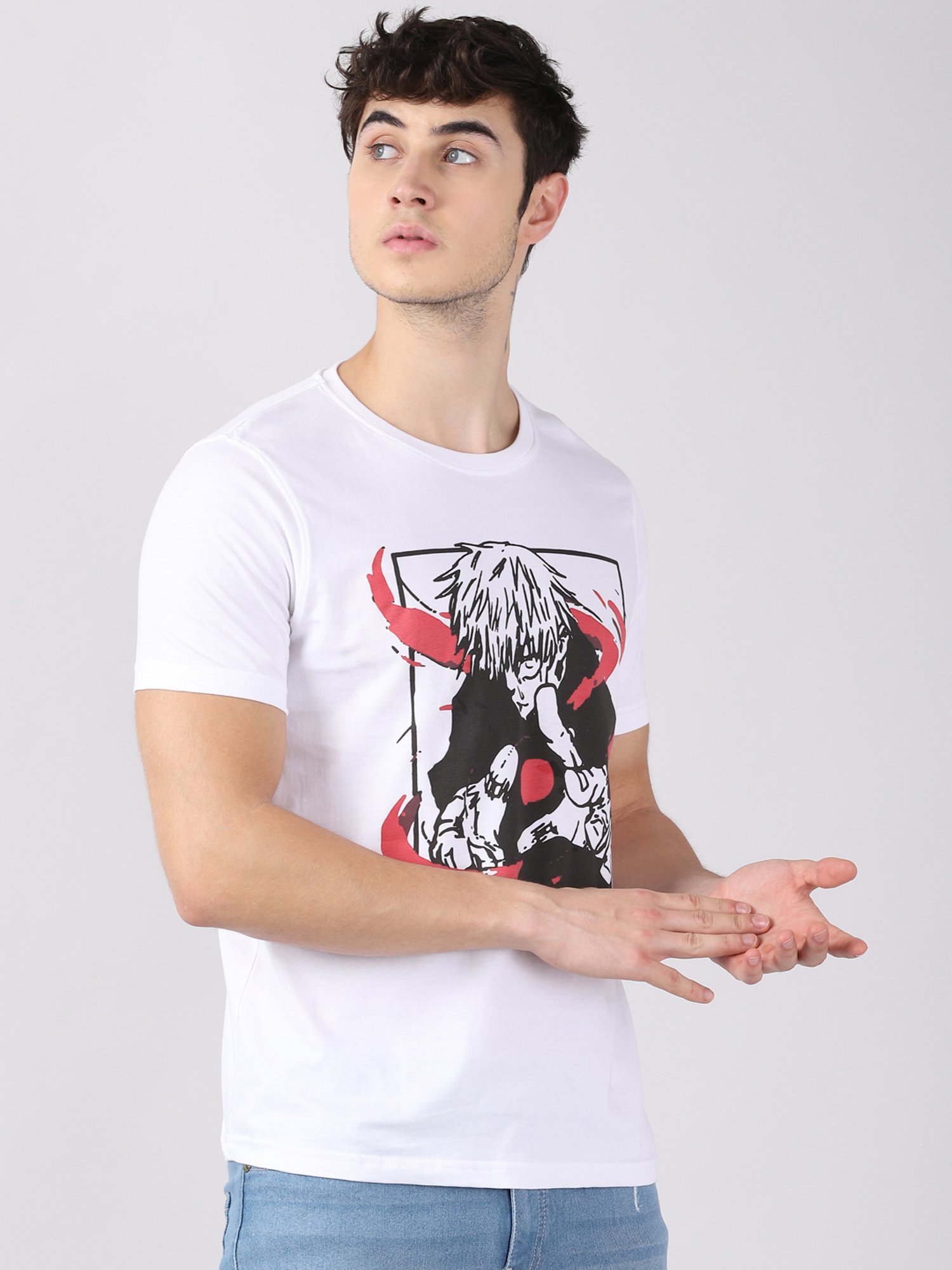 Bushirt White Cotton Crew T-Shirt