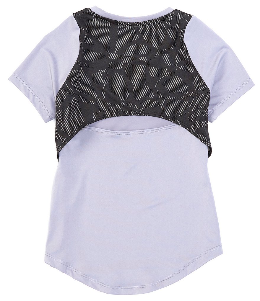 GB GB Girls Active Big Girls 7-16 Short Sleeve Tie-Dye Tee