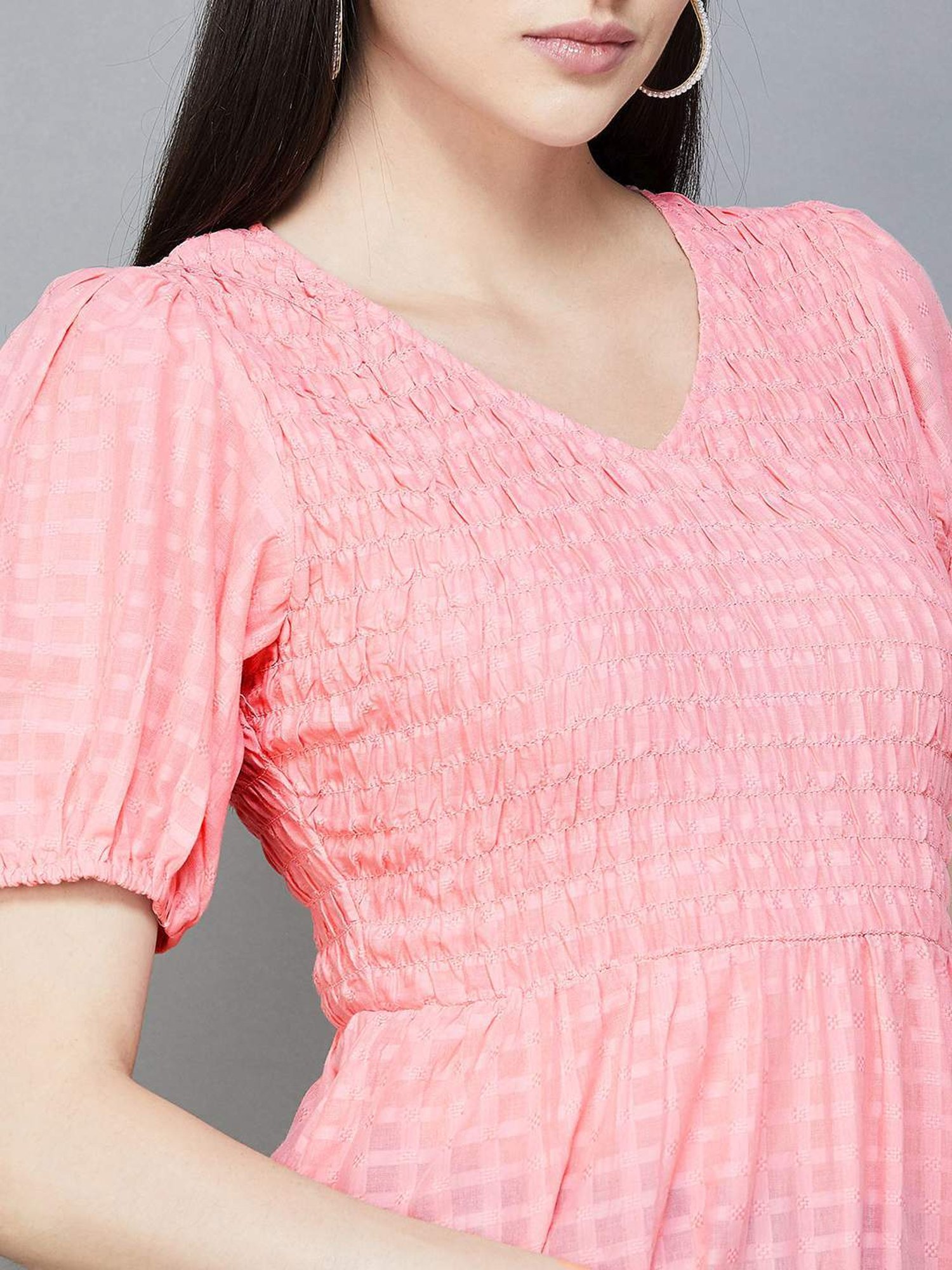 Code by Lifestyle Pink Cotton Striped Top