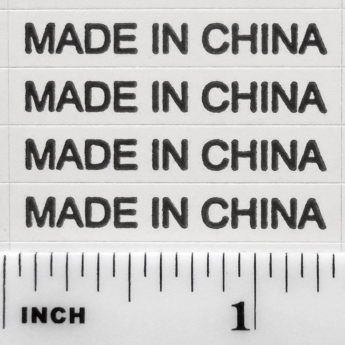 1000+ Made in China Stickers White Rectangle Kiss Cut Self Adhesive Labels by IntelGifts. Show Country of Origin on China Imported Products