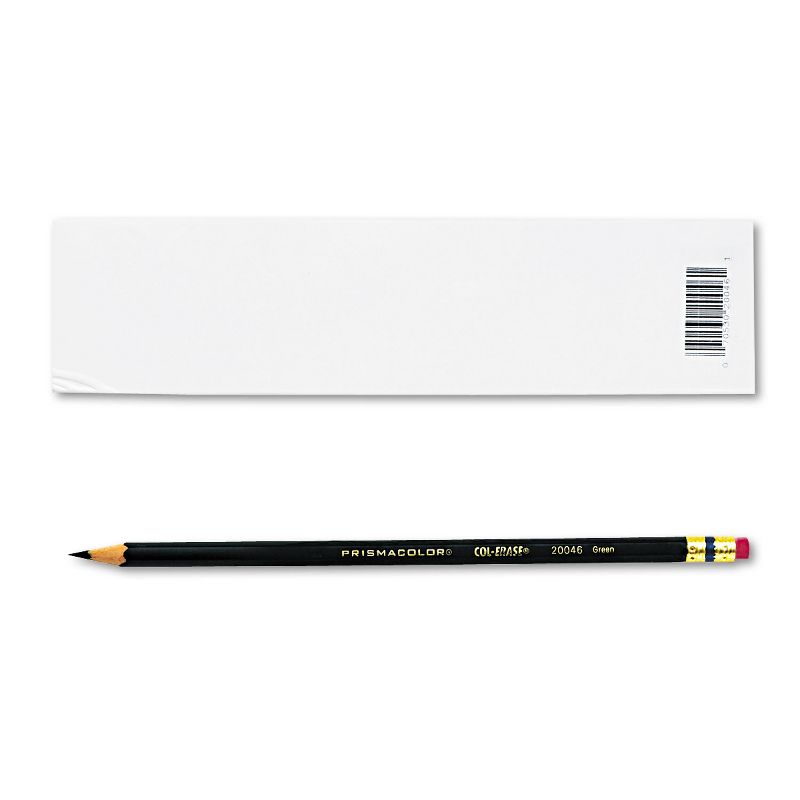 Prismacolor Col-Erase Pencil w/Eraser Green Lead/Barrel Dozen 20046