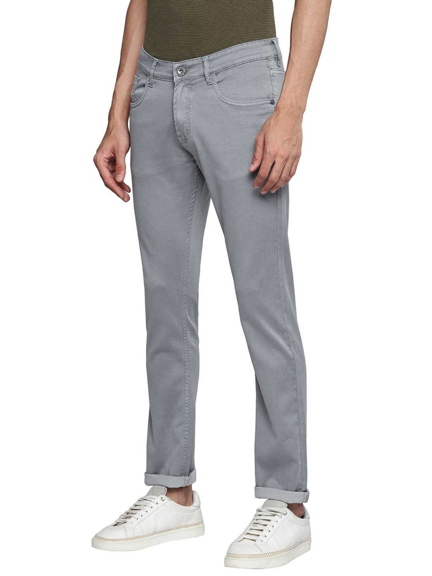 Allen cooper Grey Regular Fit Jeans