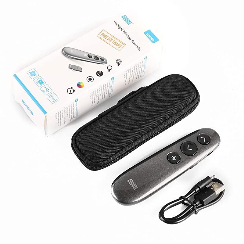 Spotlight Wireless Presenter with No Laser  WP200 Smart MultiFunction Powerpoint Presentation Clicker with OnScreen Zoom Highlight and Point Functions Present to Your Audience Safely