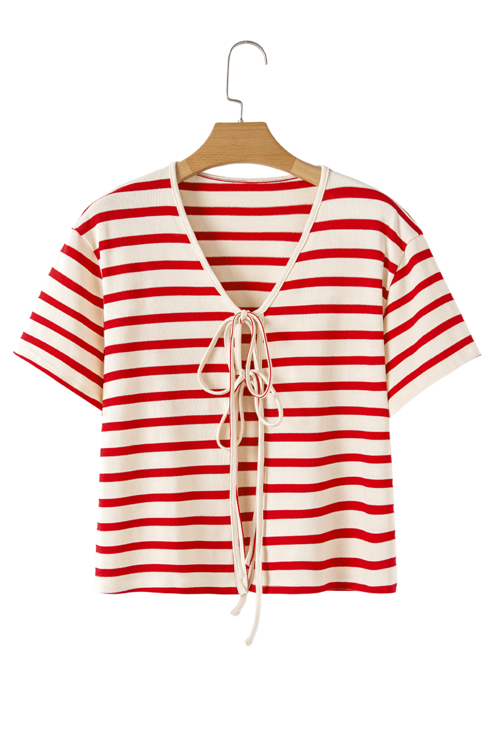 Skobeloff Textured Ruffle Split Top and Drawstring Shorts Set