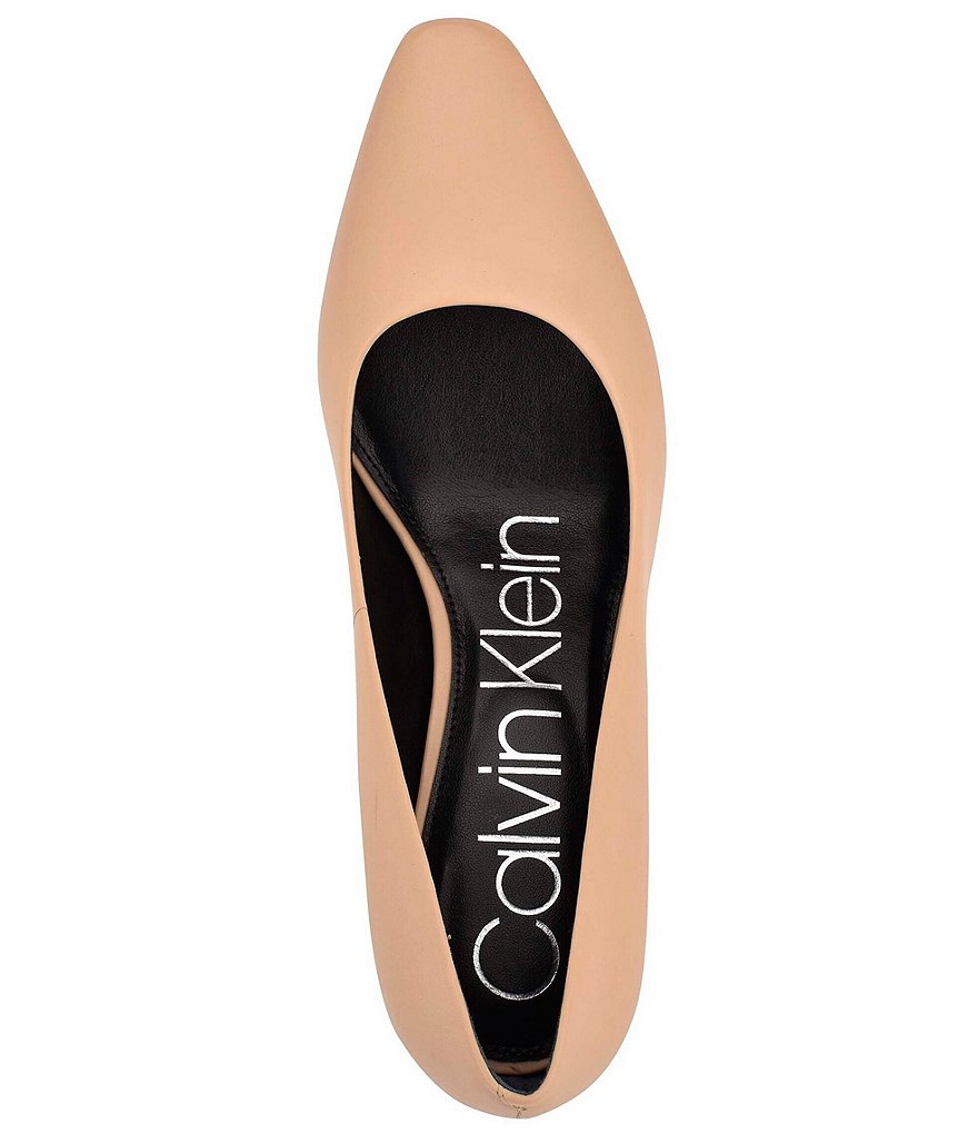 Calvin Klein Callia Leather Square Toe Pumps