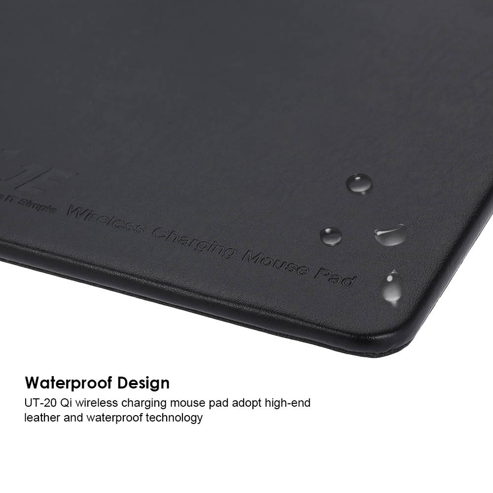 Qi Wireless Charging Mouse Pad Wireless Gaming Mouse Pad High-end Leather for Samsung S6 S7 S8 LG iphone X 8 with bamboo mouse