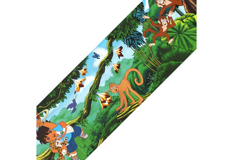 Go Diego Wall BorderJungle Run Prepasted Accent Roll - Go, Diego, Go!..