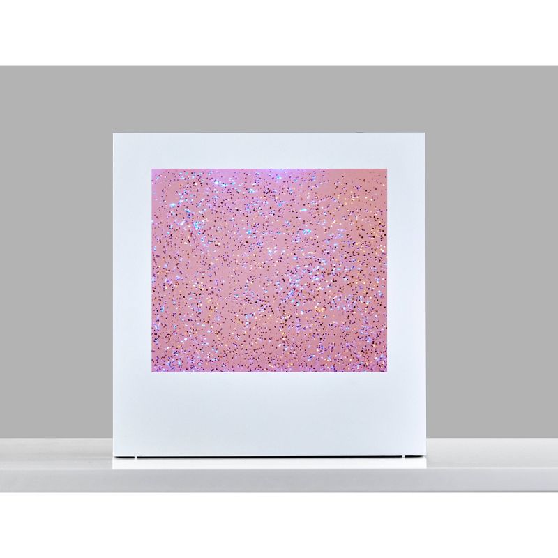 9" LED Glitter Light Box Silver - Adesso