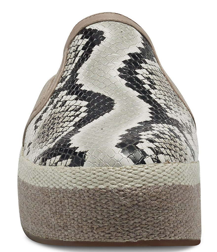 Vince Camuto Merinney Snake Print Leather Espadrille Mules