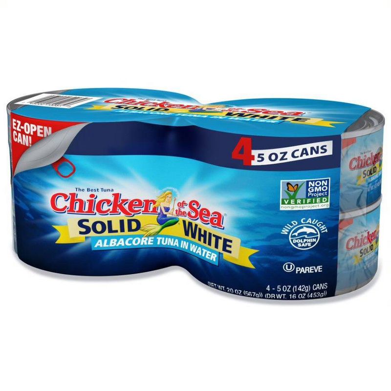 Chicken of the Sea Solid White Albacore Tuna in Water - 5oz/4ct