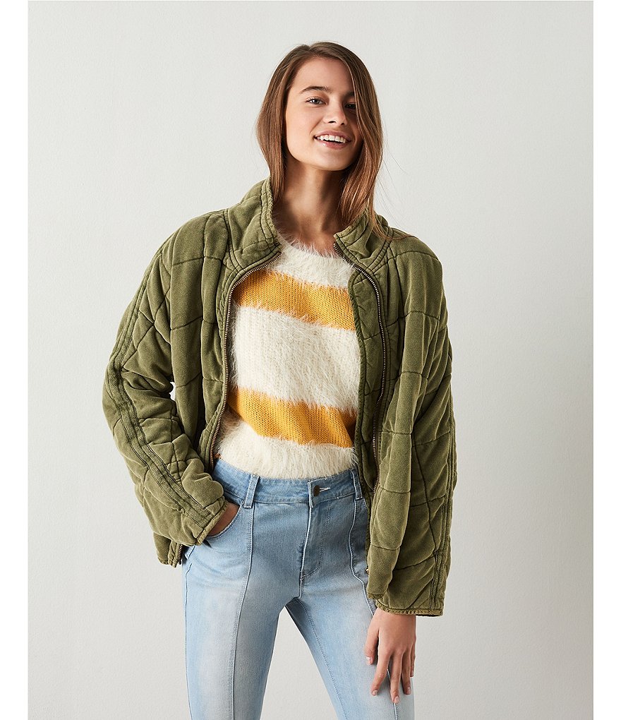 C&V Chelsea & Violet Stripe Eyelash Knit Sweater