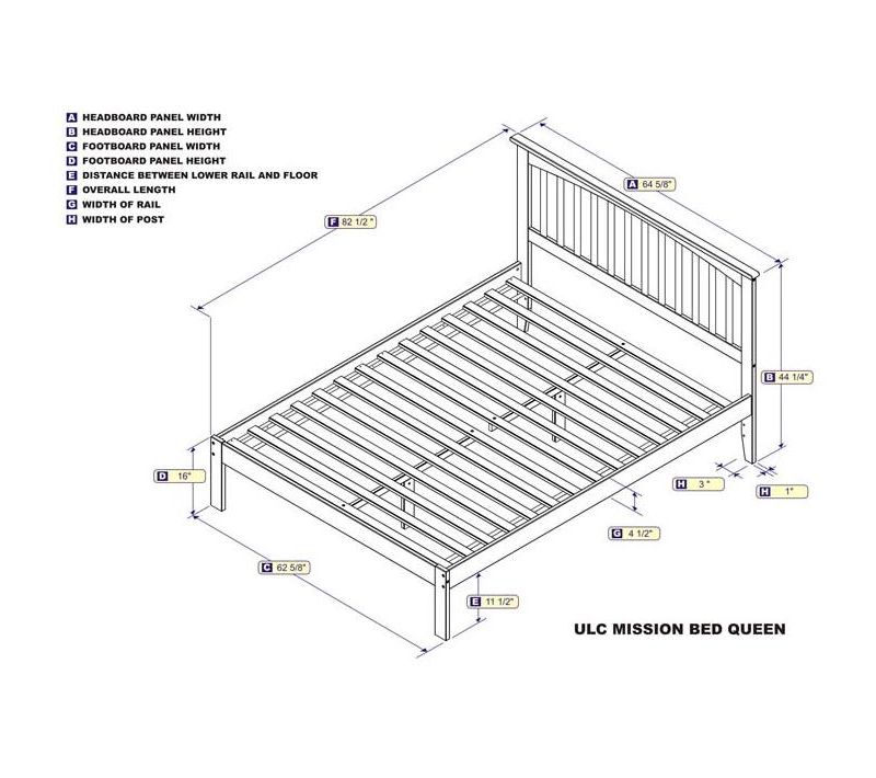 Mission Queen Open Foot Espresso - Atlantic Furniture