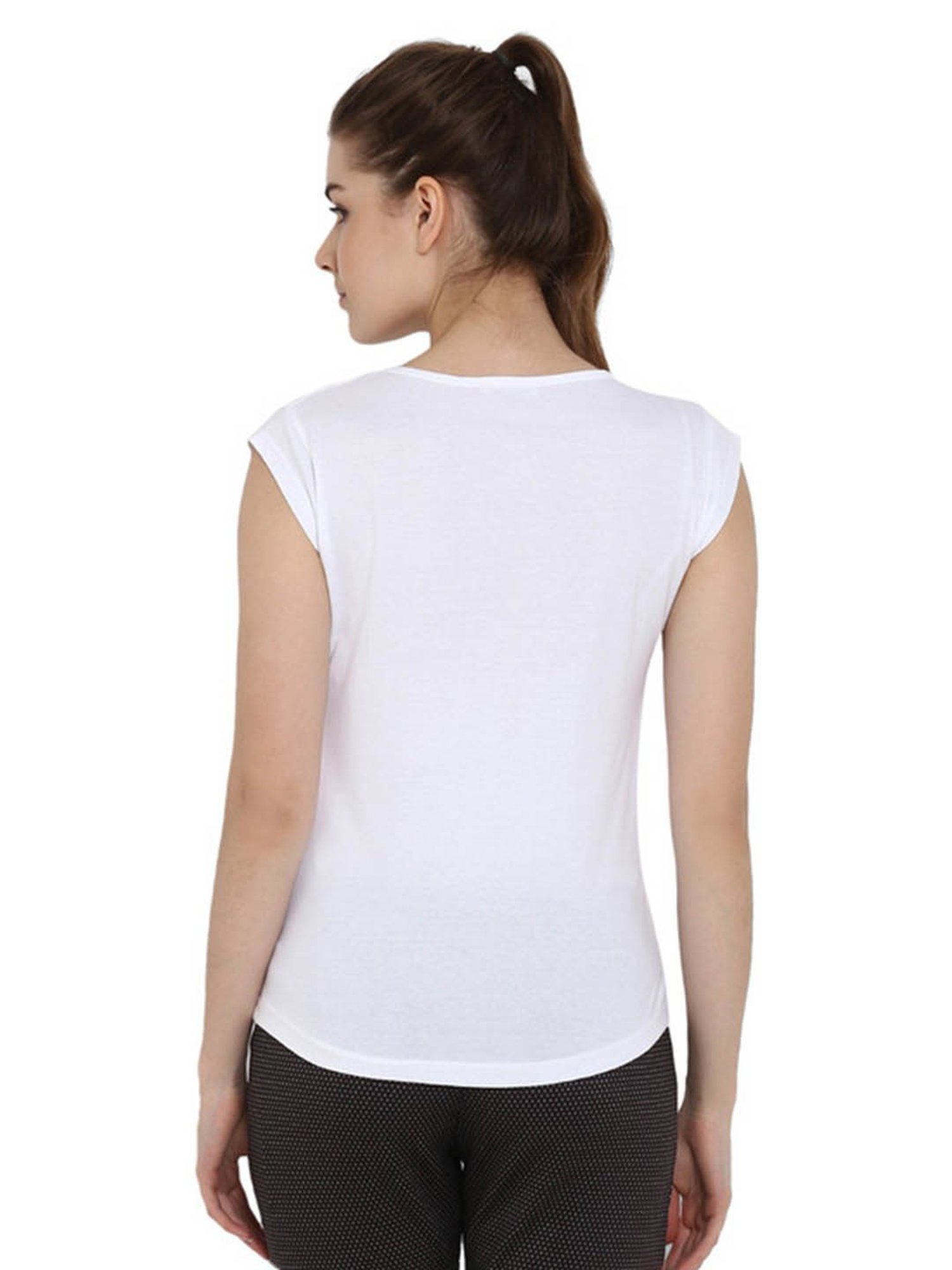Appulse White & Black Cotton T-Shirt - Pack of 2
