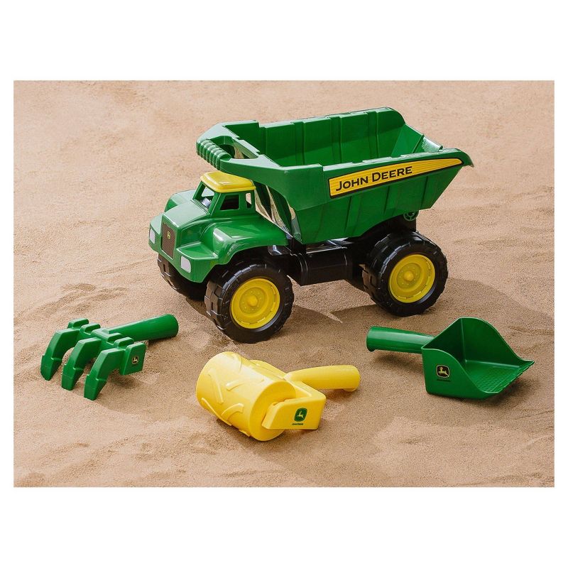 TOMY John Deere 15" Big Scoop Dump Truck with Sand Tools
