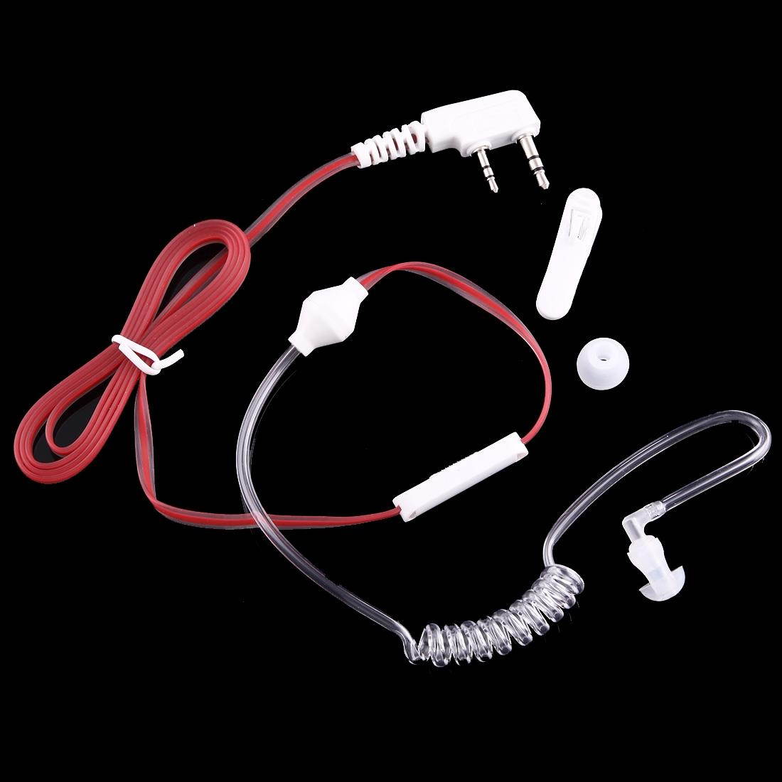 Perfume Air Duct Headset with Clip for Walkie Talkies, 3.5mm + 2.5mm Plug (Red)