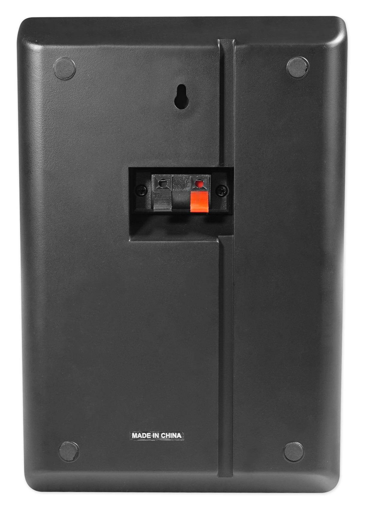 Pair Rockville RockSlim Black Front+Rear Surround Sound Shallow On-Wall Speakers