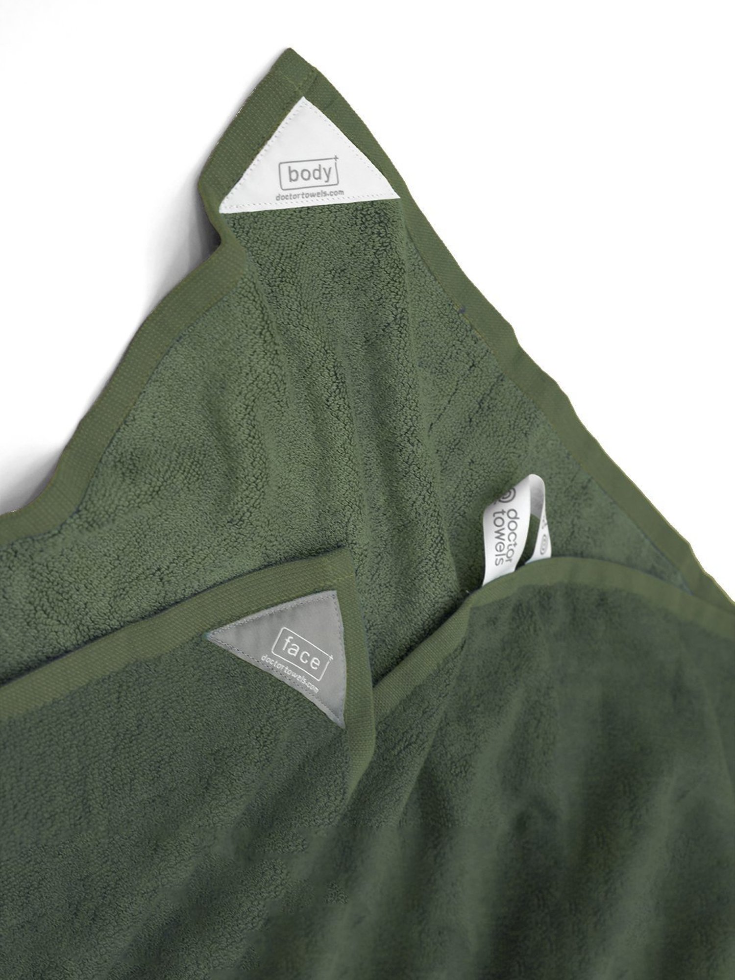 Doctor Towels Bamboo X Cotton Embellished Green 650 GSM Viscose Bath Towel