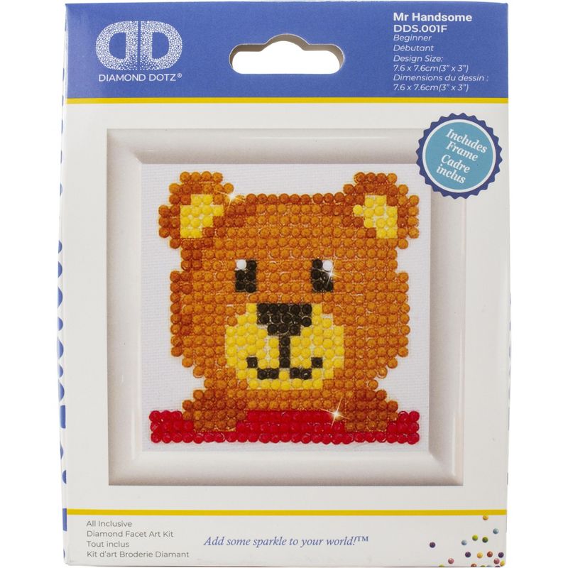 Diamond Dotz Diamond Embroidery Facet Art Kit 2.8"X2.8"-Mr. Handsome W/Frame