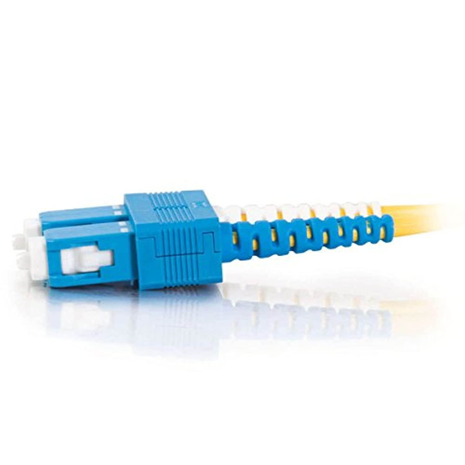 C2G 12505 OS2 Fiber Optic Cable - SC-SC 9/125 Duplex Single-Mode PVC Fiber Cable, Yellow (9.8 Feet, 3 Meters)