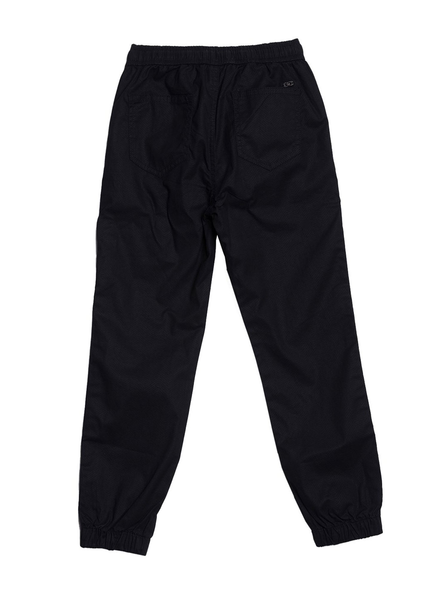Blue Giraffe Boys Black Textured Joggers