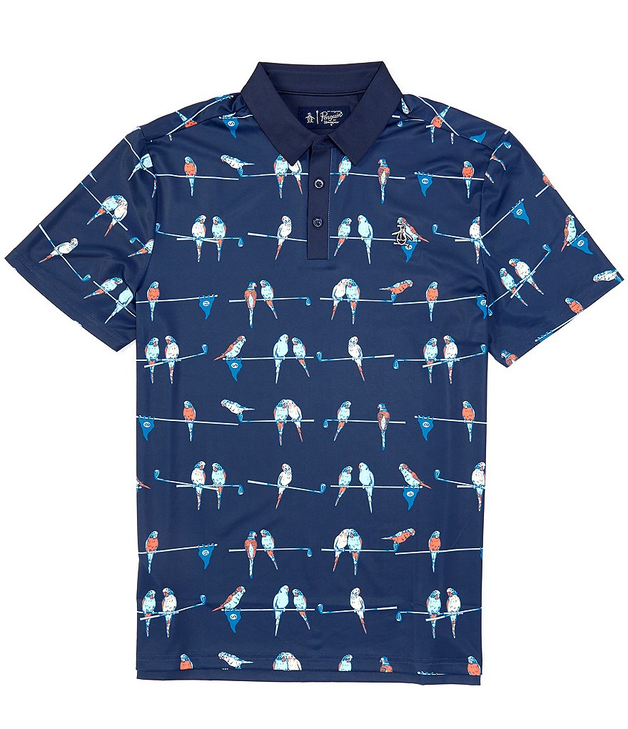 Original Penguin Golf Short-Sleeve Parrots Club Polo
