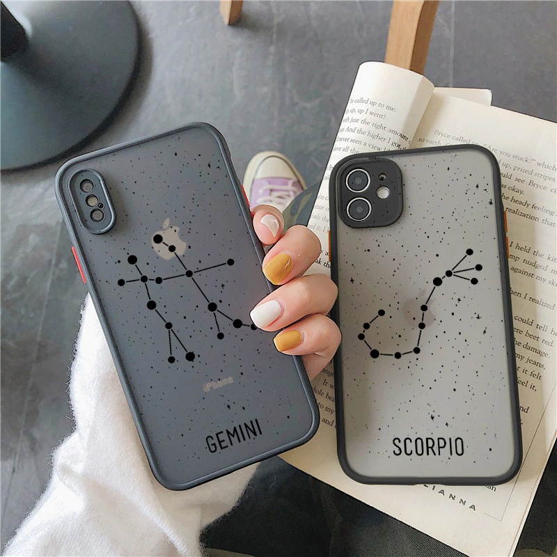 Twelve constellations Phone Case For iPhone 8 6s 7 Plus SE 2 X XR XS Max Cases For iPhone 11 12 Pro Max Mini Hard PC Back Cover