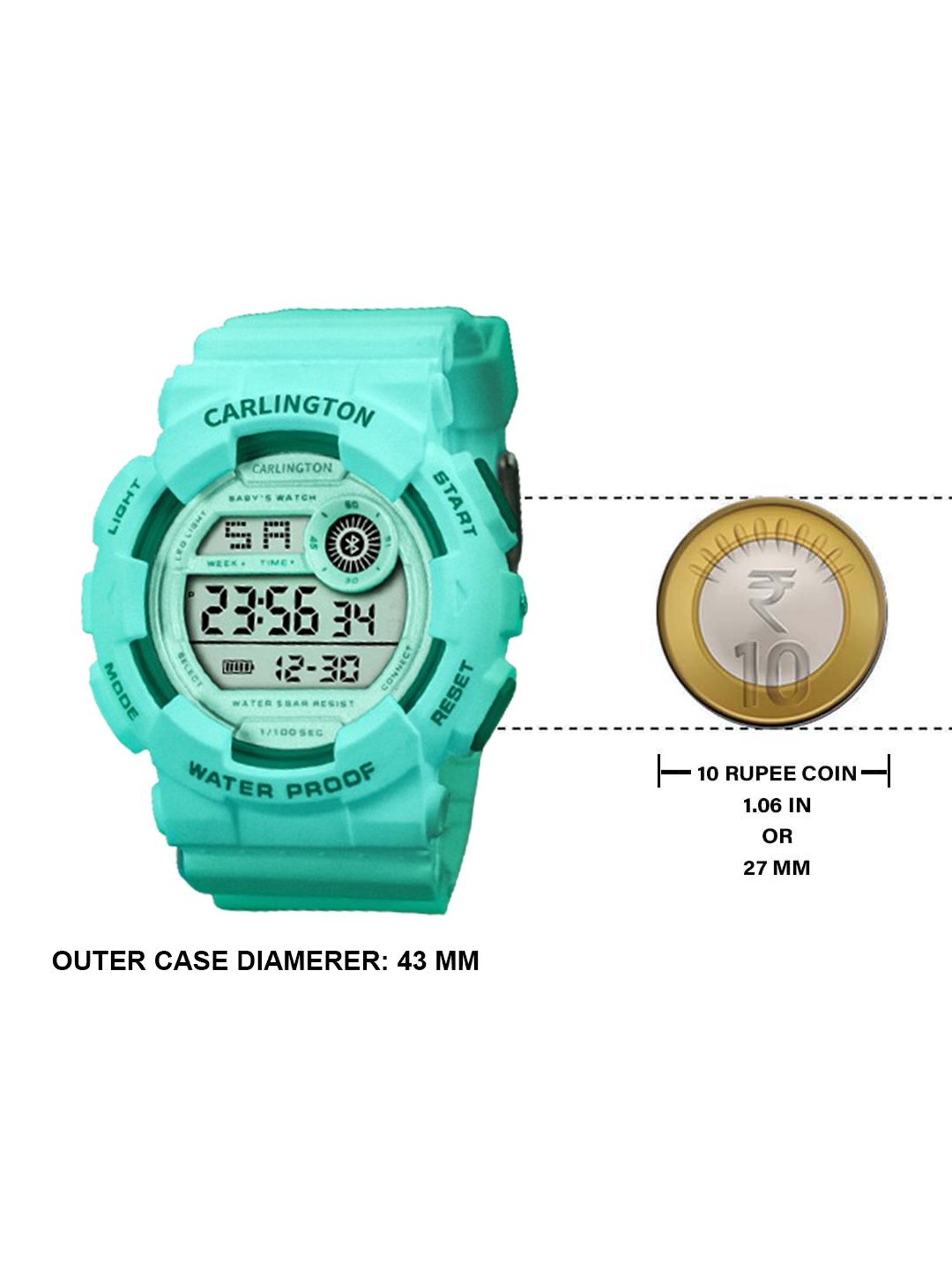 Carlington Junior 9121 Green Unisex Digital Watch